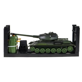 Zdalnie sterowane 2 czołgi T-34 vs Tiger dla dzieci 3+ Strzelające modele 1:28 + Wielka Bitwa Czołgów + Dźwięki Światła