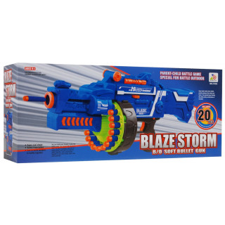 Maszynowy Karabin dla dzieci 6+ Blaze Storm + 20 długich Pocisków z pianki