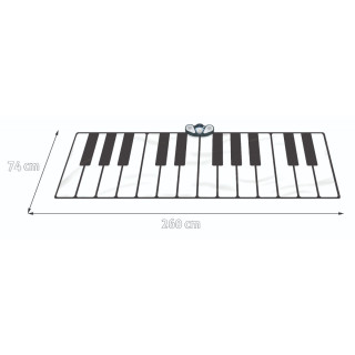 Duża Mata muzyczna dla dzieci 3+ Keyboard XXL 260x74cm + Tryb nagrywania + Kabel MP3