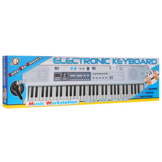 Biały Keyboard dla dzieci 5+ Mikrofon + Nagrywanie + Głośniki Stereo - model nr 008