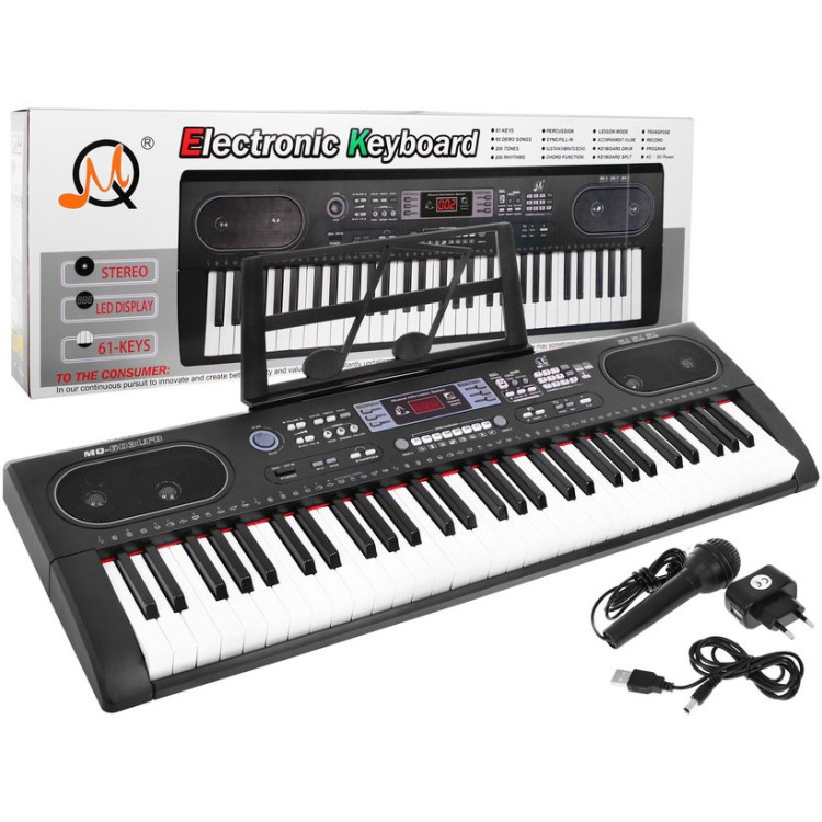 Wielofunkcyjny Keyboard dla dzieci 5+ Zestaw muzyczny Mikrofon Taktomierz - model nr 603