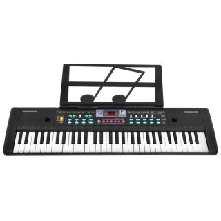 Keyboard dla dzieci 5+ Stojak na nuty Mikrofon + Kolorowe przyciski - model nr 605