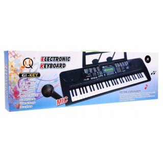 Keyboard dla dzieci 5+ Mikrofon Stojak na nuty USB MP3 Taktomierz - model nr 6159