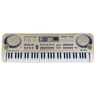 Beżowy Keyboard dla dzieci 5+ Mikrofon + Nagrywanie + USB MP3 - model nr 811