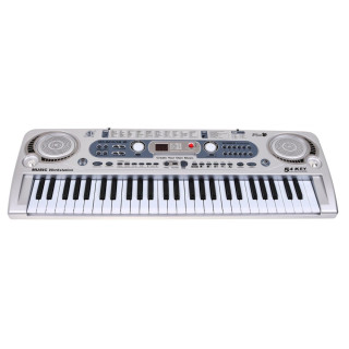 Srebrny Keyboard dla dzieci 5+ Mikrofon + Nagrywanie USB - model nr 824