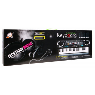 Srebrny Keyboard dla dzieci 5+ Mikrofon + Nagrywanie USB - model nr 824