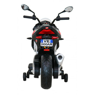 Aprilia Tuono V4 Motor na akumulator dla dzieci Czarny + Panel MP3 + Kółka pomocnicze + Wolny Start