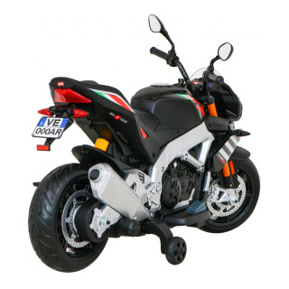 Aprilia Tuono V4 Motor na akumulator dla dzieci Czarny + Panel MP3 + Kółka pomocnicze + Wolny Start