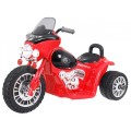 Motorek Chopper na akumulator dla dzieci Czerwony + 3 koła + Dźwięki + Światła LED
