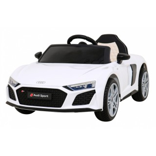 Audi R8 LIFT Samochodzik na akumulator Biały + Pilot + Koła EVA + MP3 + LED
