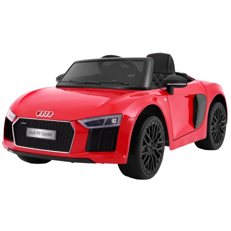 Audi R8 Spyder na akumulator Czerwony + Pilot + EVA + Wolny Start + Radio MP3 + LED