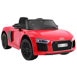 Audi R8 Spyder na akumulator Czerwony + Pilot + EVA + Wolny Start + Radio MP3 + LED