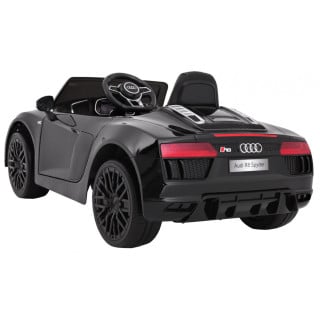 Audi R8 Spyder na akumulator Lakier Czarny + Pilot + EVA + Wolny Start + Radio MP3 + LED