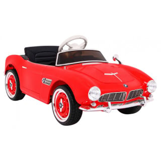 Autko BMW 507 Retro elektryczne dla dzieci Czerwony + Audio LED + Pilot + Ekoskóra + EVA + Wolny Start