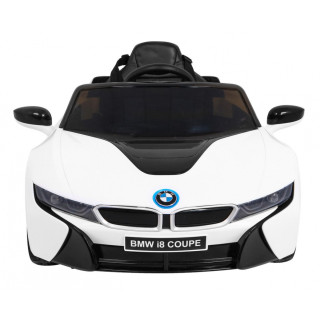 BMW I8 Lift Auto na akumulator Biały + Pilot + Wolny Start + 3-pkt pasy + MP3 USB + LED