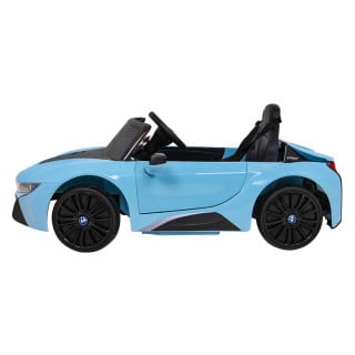 BMW I8 Lift Auto na akumulator Niebieski + Pilot + Wolny Start + 3-pkt pasy + MP3 USB + LED