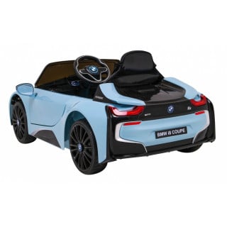 BMW I8 Lift Auto na akumulator Niebieski + Pilot + Wolny Start + 3-pkt pasy + MP3 USB + LED