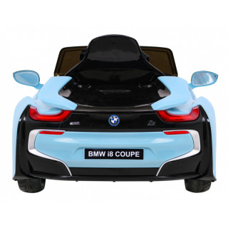 BMW I8 Lift Auto na akumulator Niebieski + Pilot + Wolny Start + 3-pkt pasy + MP3 USB + LED