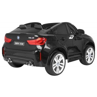 BMW X6M XXL dla 2 dzieci Czarny + Pilot + Ekoskóra + Pasy + Wolny Start + MP3 USB + LED