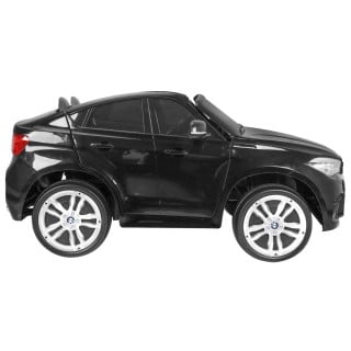 BMW X6M XXL dla 2 dzieci Czarny + Pilot + Ekoskóra + Pasy + Wolny Start + MP3 USB + LED