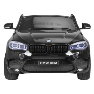 BMW X6M XXL dla 2 dzieci Czarny + Pilot + Ekoskóra + Pasy + Wolny Start + MP3 USB + LED