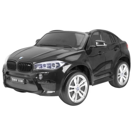 BMW X6M XXL dla 2 dzieci Lakier Czarny + Pilot + Ekoskóra + Pasy + Wolny Start + MP3 + LED