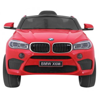 BMW X6M Elektryczne Autko dla dzieci Czerwony + Pilot + EVA + Wolny Start + Panel audio + LED