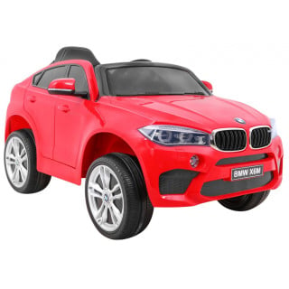 BMW X6M Elektryczne Autko dla dzieci Czerwony + Pilot + EVA + Wolny Start + Panel audio + LED