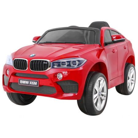 BMW X6M Elektryczne Autko dla dzieci Lakier Czerwony + Pilot + EVA + Wolny Start + Audio + LED