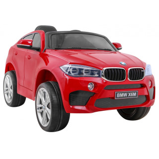 BMW X6M Elektryczne Autko dla dzieci Lakier Czerwony + Pilot + EVA + Wolny Start + Audio + LED