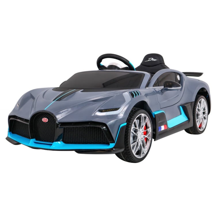 Bugatti Divo Autko na akumulator dla dzieci Szary + Pilot + EVA + Wolny Start + LED MP3