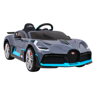 Bugatti Divo Autko na akumulator dla dzieci Szary + Pilot + EVA + Wolny Start + LED MP3