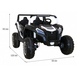 Buggy ATV Racing dla 2 dzieci Biały + Napęd 4x4 + Pilot + Wolny Start + MP3 LED