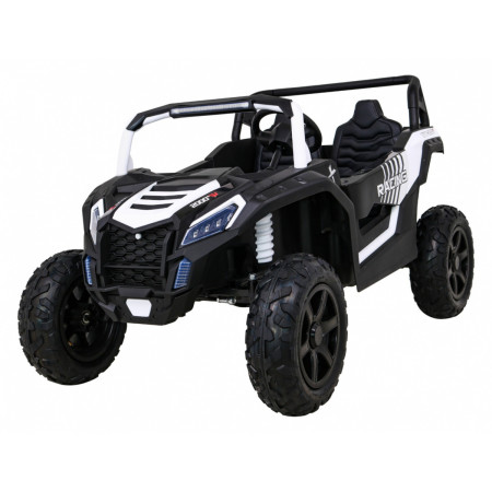 Buggy ATV Strong Racing dla 2 dzieci Biały + Silnik bezszczotkowy + Pompowane koła + Audio LED