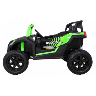 Buggy ATV Strong Racing dla 2 dzieci Zielony + Silnik bezszczotkowy + Pompowane koła + Audio LED