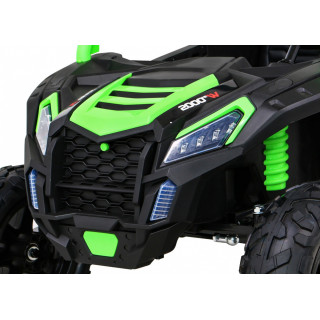 Buggy ATV Strong Racing dla 2 dzieci Zielony + Silnik bezszczotkowy + Pompowane koła + Audio LED