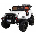 Auto na akumulator All Terrain dla dzieci Biały Terenówka typu jeep + Pilot + Światła Dźwięki