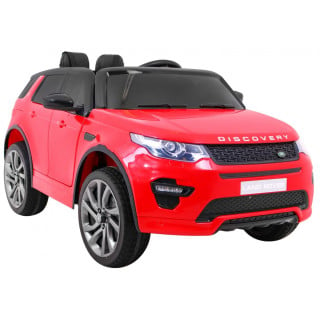 Land Rover Discovery dla dzieci Czerwony + Pilot + 5-pkt pasy + Regulacja siedzenia + EVA + MP3 LED