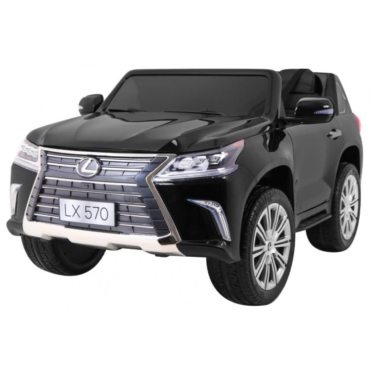 Lexus LX570 Lakierowane Autko dla 2 dzieci Czarny + Pilot + Koła EVA + Radio MP3 LED