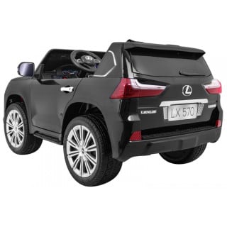 Lexus LX570 Lakierowane Autko dla 2 dzieci Czarny + Pilot + Koła EVA + Radio MP3 LED