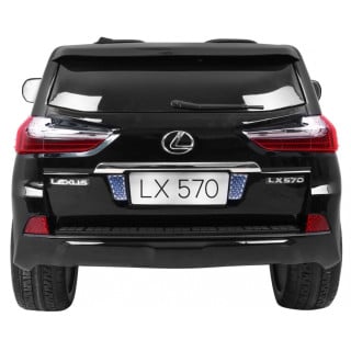 Lexus LX570 Lakierowane Autko dla 2 dzieci Czarny + Pilot + Koła EVA + Radio MP3 LED