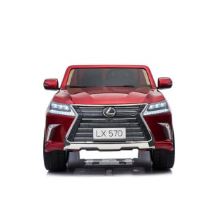 Lexus LX570 Lakierowane Autko dla 2 dzieci Czerwony + Pilot + Koła EVA + Radio MP3 LED