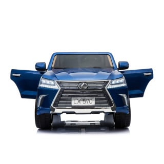 Lexus LX570 Lakierowane Autko dla 2 dzieci Niebieski + Pilot + Koła EVA + Radio MP3 LED