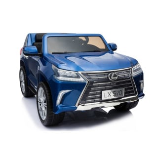 Lexus LX570 Lakierowane Autko dla 2 dzieci Niebieski + Pilot + Koła EVA + Radio MP3 LED