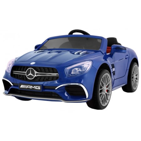 Mercedes AMG SL65 dla dzieci Lakier Niebieski + Pilot + Bagażnik + Regulacja siedzenia + MP3 LED + Wolny Start