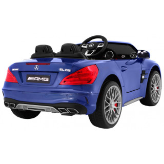 Mercedes AMG SL65 dla dzieci Lakier Niebieski + Pilot + Bagażnik + Regulacja siedzenia + MP3 LED + Wolny Start