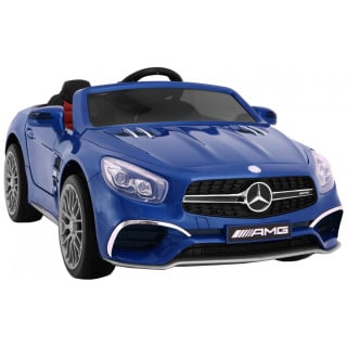 Mercedes AMG SL65 dla dzieci Lakier Niebieski + Pilot + Bagażnik + Regulacja siedzenia + MP3 LED + Wolny Start