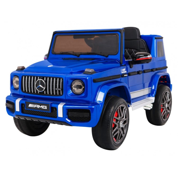 Mercedes AMG G63 dla dzieci Lakier Niebieski + Pilot + MP3 LED + Wolny Start + EVA + Pasy