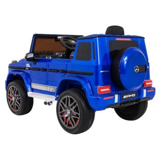 Mercedes AMG G63 dla dzieci Lakier Niebieski + Pilot + MP3 LED + Wolny Start + EVA + Pasy