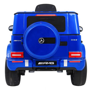 Mercedes AMG G63 dla dzieci Lakier Niebieski + Pilot + MP3 LED + Wolny Start + EVA + Pasy